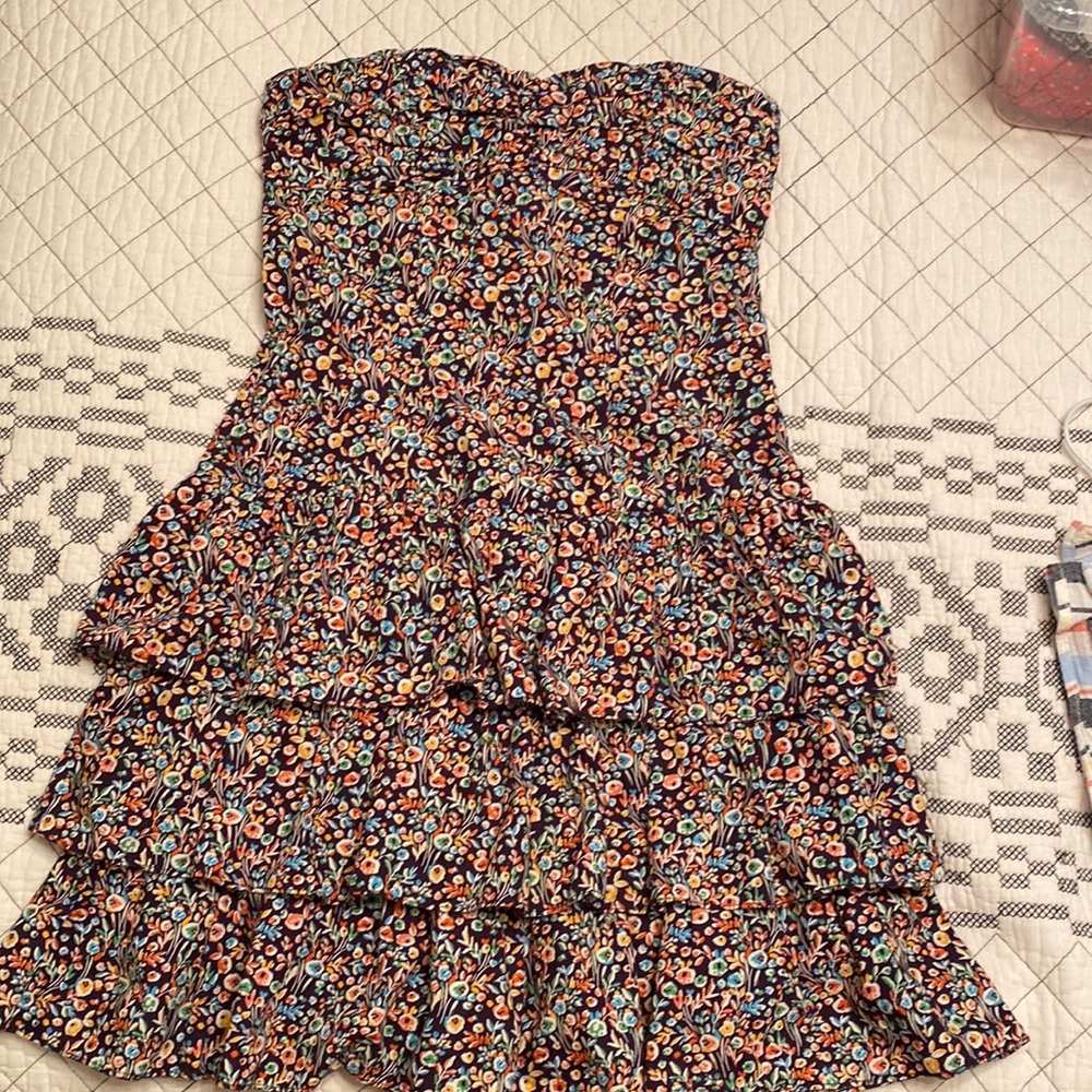 Express floral tiered dress with sweetheart neckline